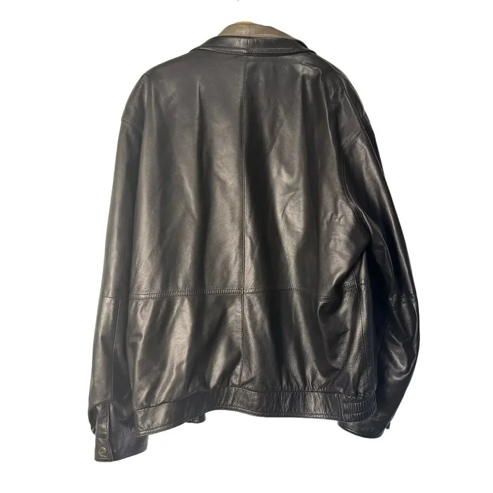 Vintage 100% Leather Coat Mr Michaels San Luis Obispo‎ Bomber Jacket